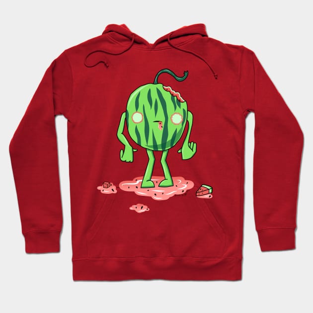 Zombie Watermelon Hoodie by stevenselbyart